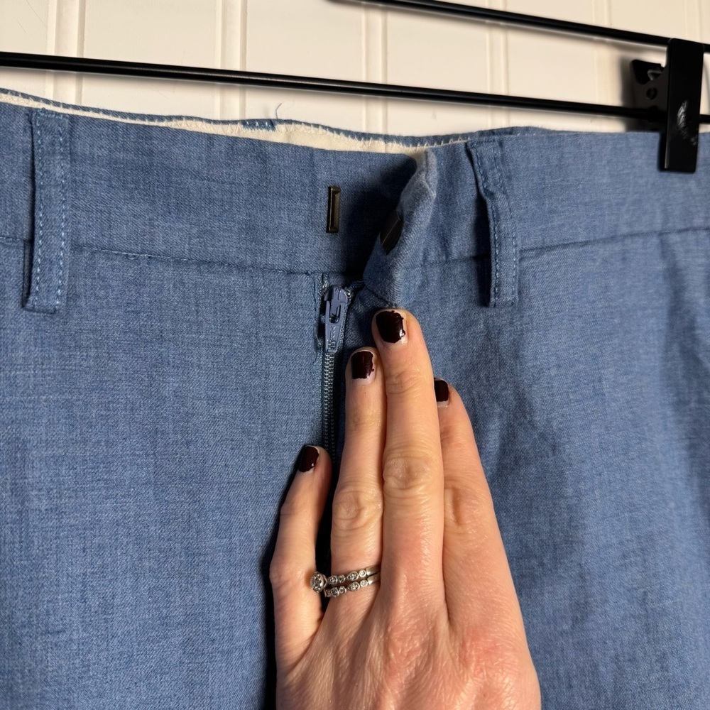 J by J. Crew Tapered Men's Blue Chino Dress Pants 100% Cotton Size 32x32 - Picture 4 of 11